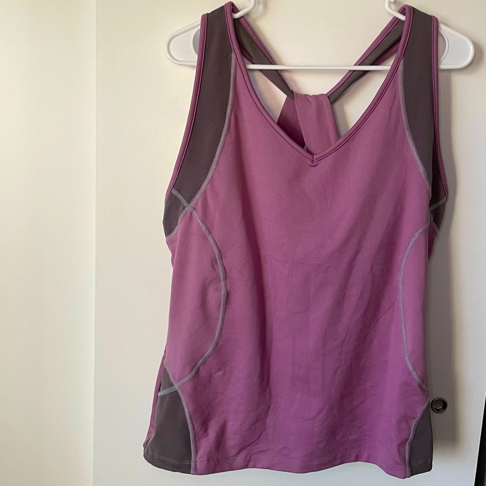 Title Nine Purple and Grey Workout Tank Top Size XL